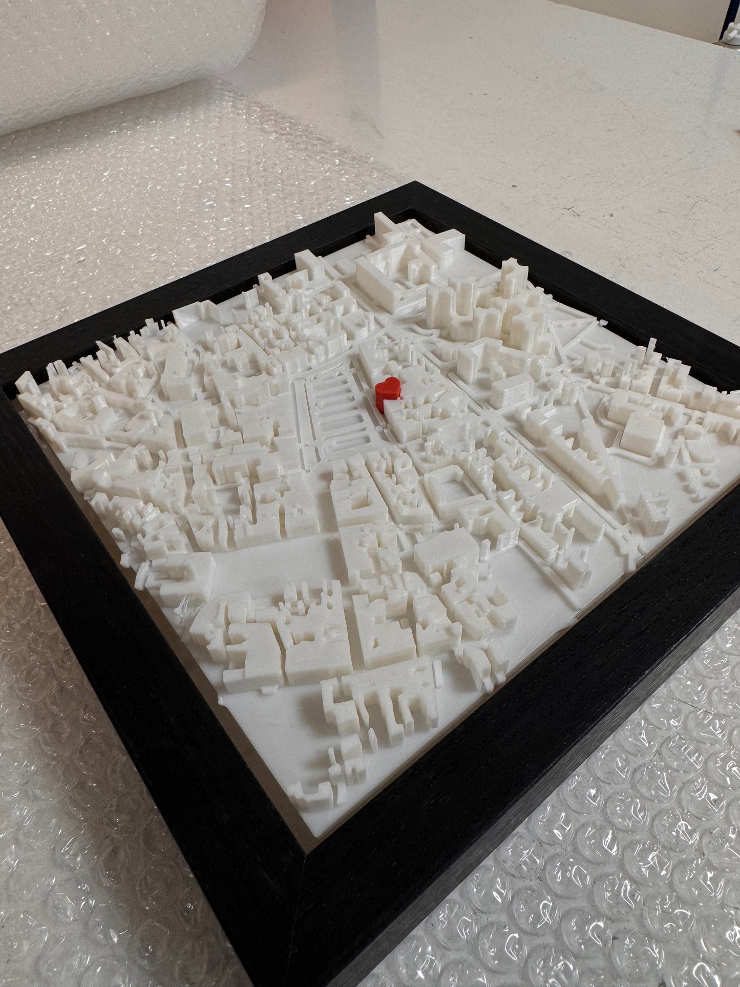 Personalisierter 3D-Rahmen für Ort des Treffens/Hochzeit