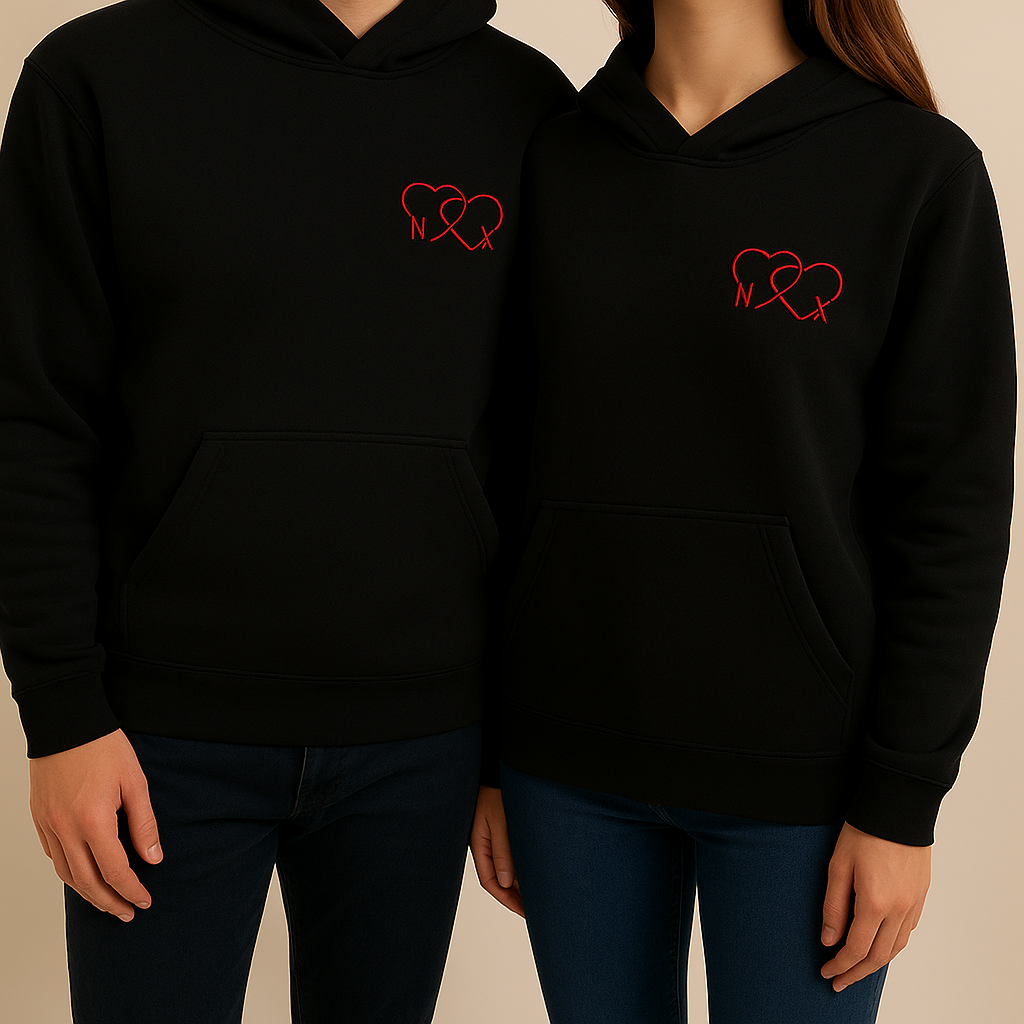 Hoodies avec 2 coeurs