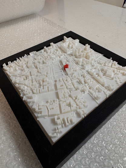 Personalisierter 3D-Rahmen für Ort des Treffens/Hochzeit